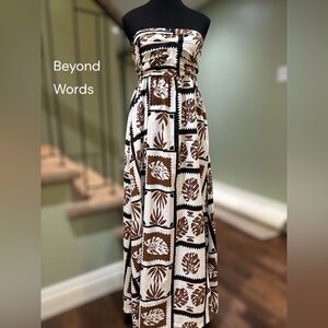 Beyond Words Strapless Maxi Dress